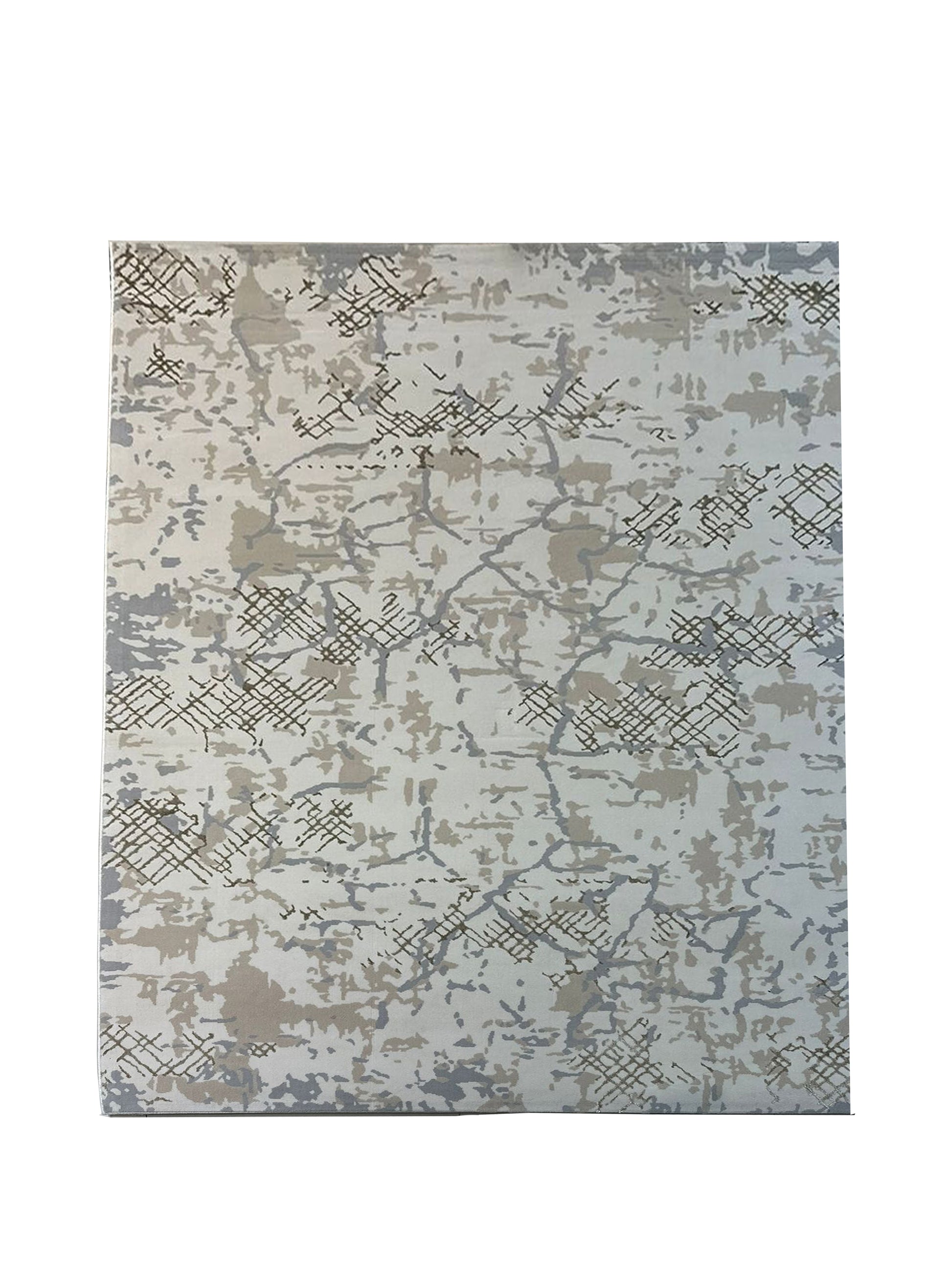 Elegant Simplicity: MM-111 Turkish Rug in Beige Geometry