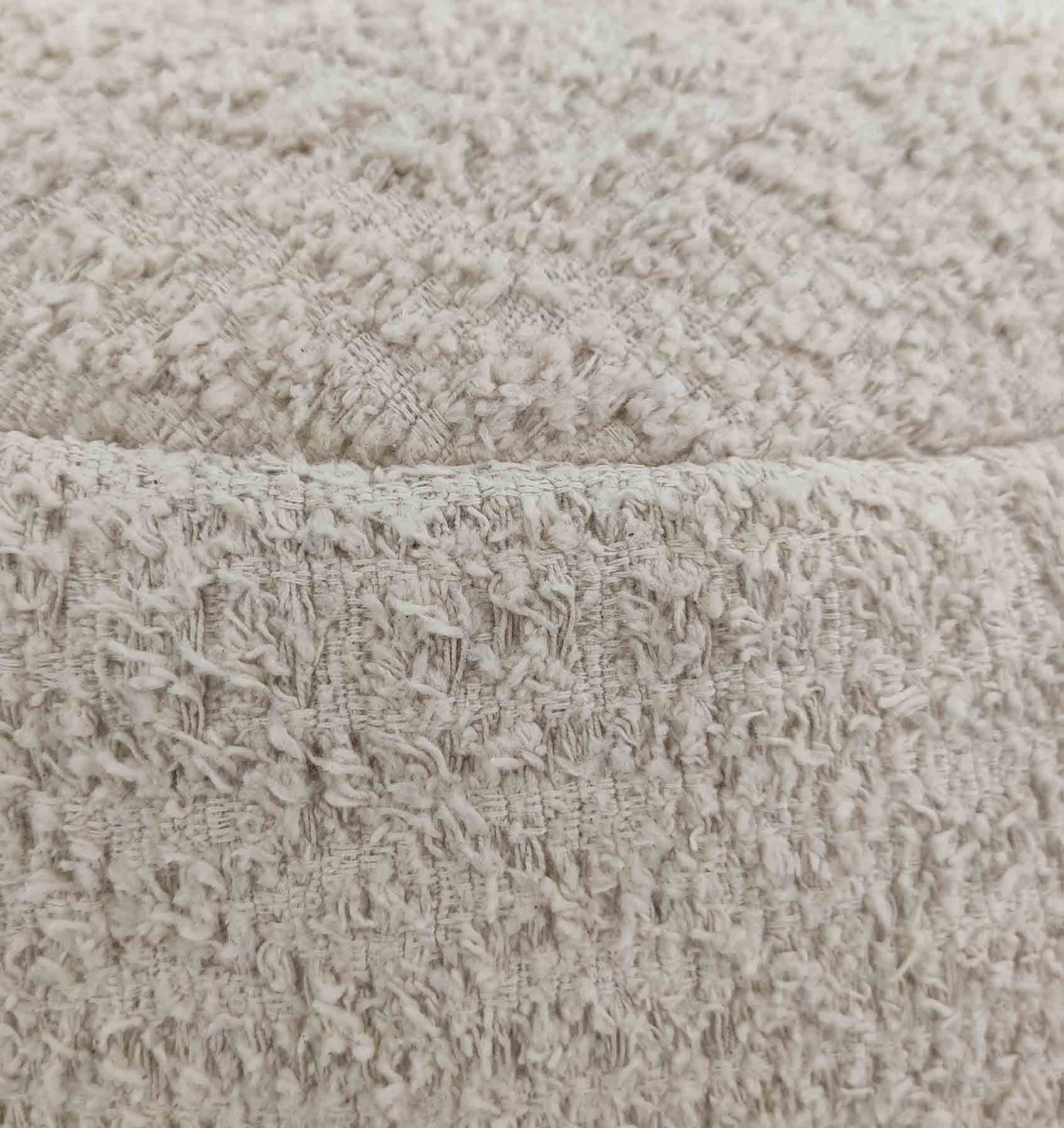 White Cotton Pouf PF-094