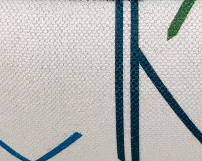 Detailed texture image of handmade Multi Colored Polyester Pouf PF-103 highlighting colorful polyester weave and fine craftsmanship.