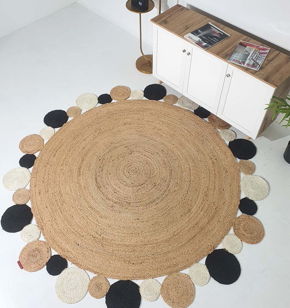 Jute Natural Rug Round BR-029