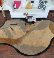 Curved Shaped Multi Colored Carpet CMN-03