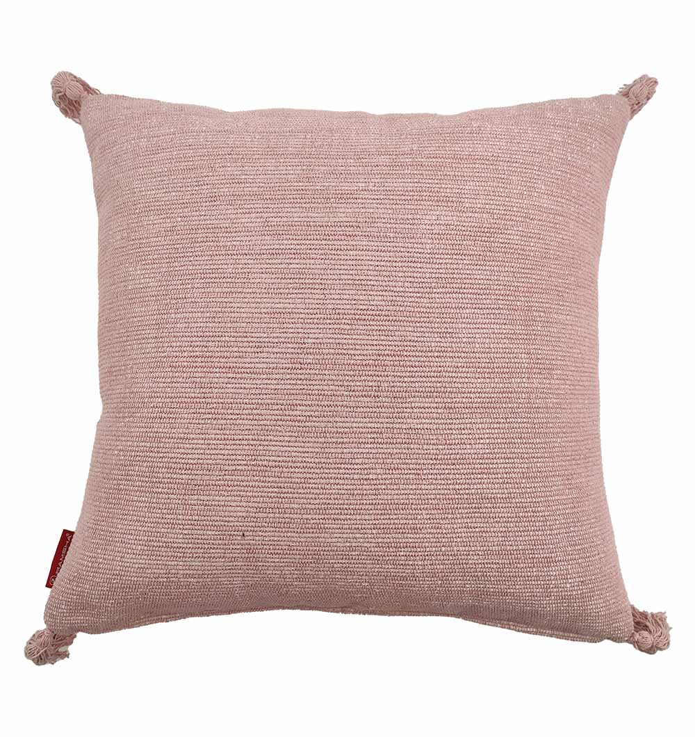 Cotton & Polyester Natural & White Color Cushion With Filler CS-157