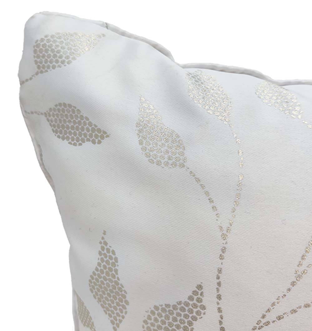 Polyester Cushion With Gold Floral Foil Print Cushion With Insert CS-242