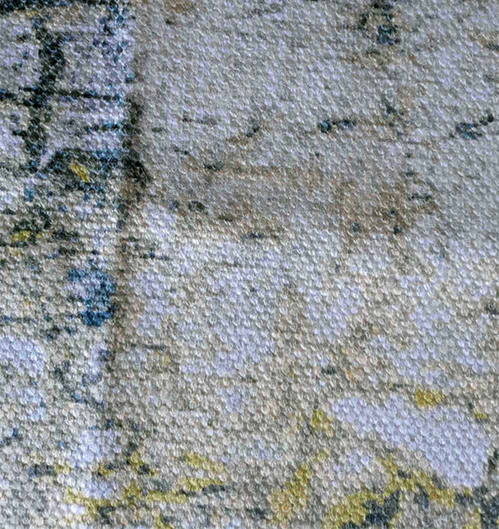 Geometry Pattern Printed Durry Green Color DD-009