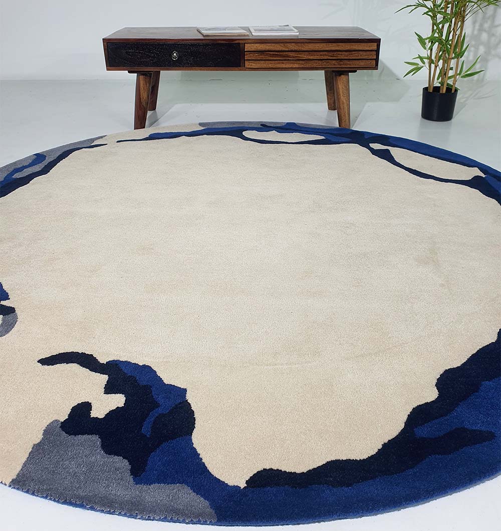 Round Handmade Hand Tufted Carpet HTW-64