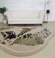 Unique Unshaped Handmade Carpet For Home Decor HTW-70