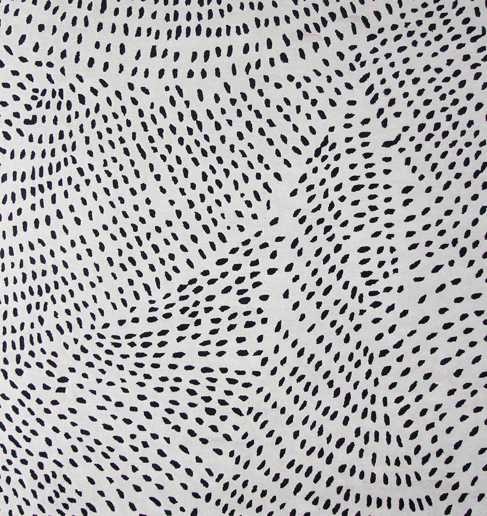 Decorative Light Grey & Black Hand Made Carpet HTWV-37