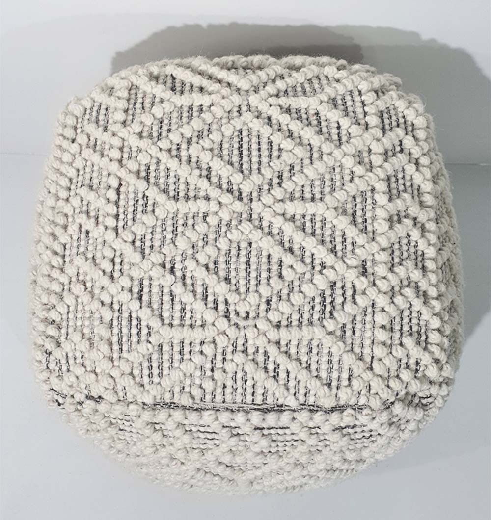 Soft and comfortable handmade pouf PF-141 for living room or bedroom décor accents