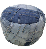 Handmade cotton pouf PF-144 in multi-color design, perfect for modern living room interiors