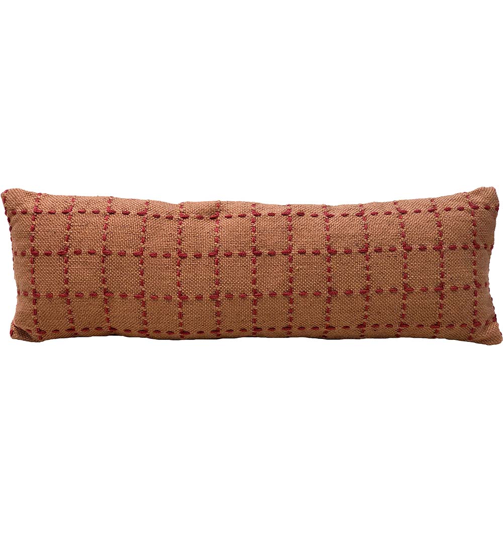 The RAMSHA HOME Woven Cushion Red Color Soft Cushion With Insert CS-251 features a textured, woven design and vibrant red tones—ideal for adding comfort and style to any space.