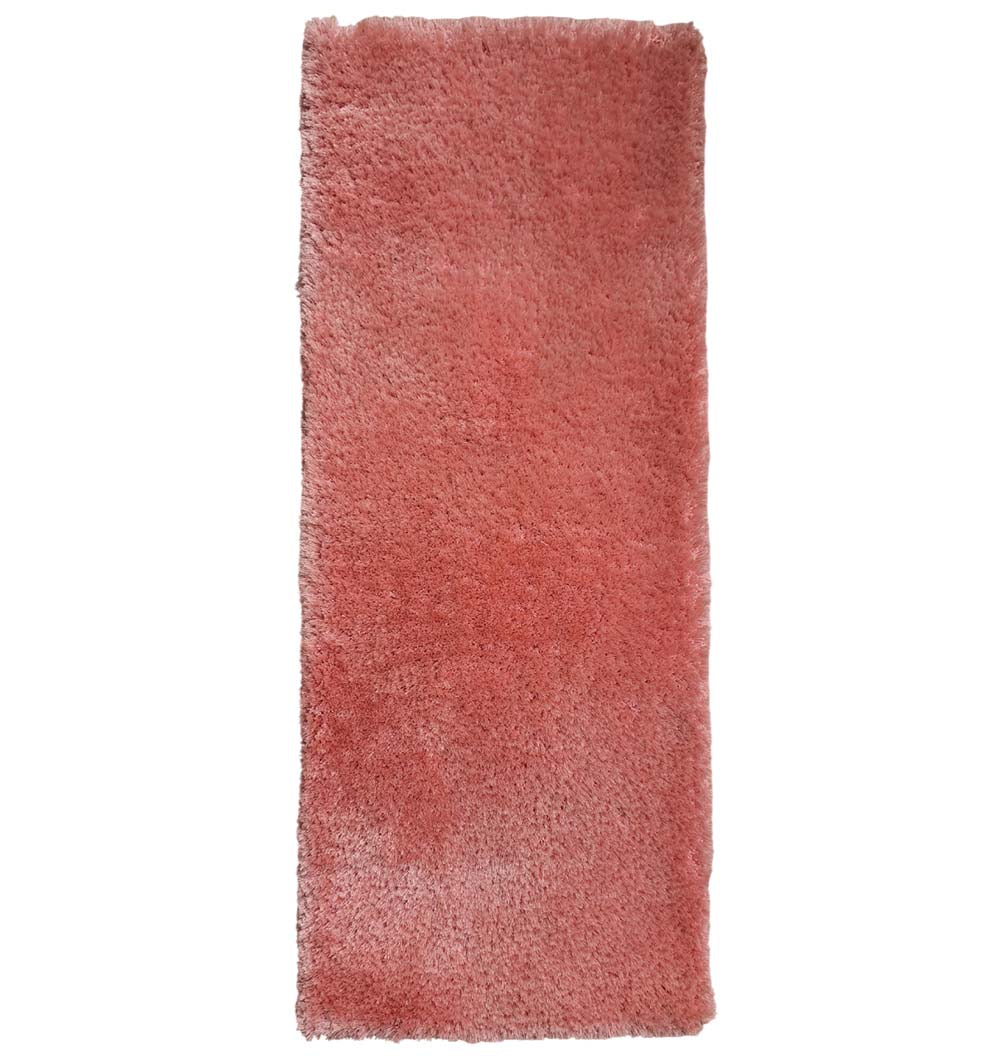 The RAMSHA HOME Pink Home Decor Shaggy Rug - SG 01 is a rectangular, plush pink rug with a soft, fluffy texture, perfect as a blush area rug to add warmth and style. Shown on a white background.