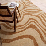 Rectangle Beige & Brown Color Shaggy Rug for Living Room - SG 032 (200x300 cm)
