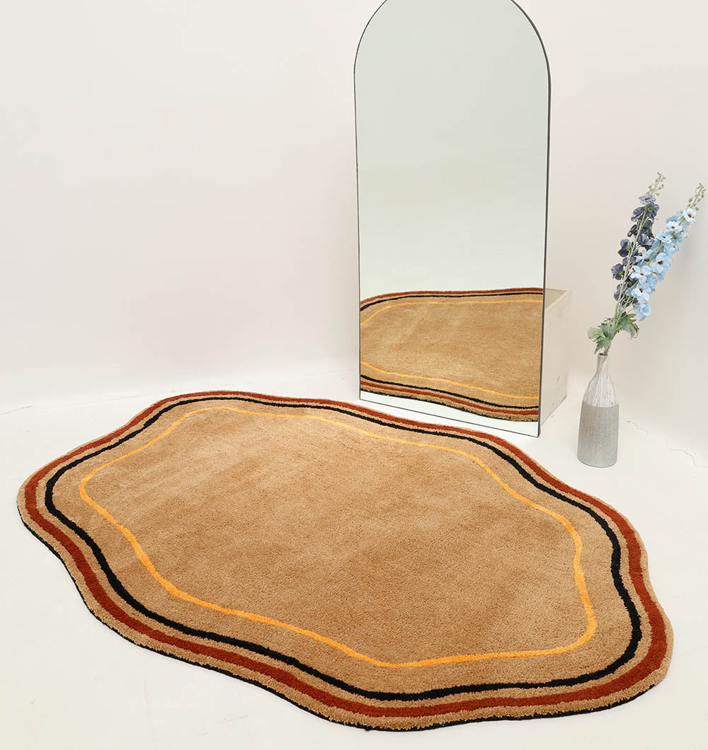 Shaped Rug Multi Color Shaggy Rug for Living Room - SG 035 (160x230 cm)