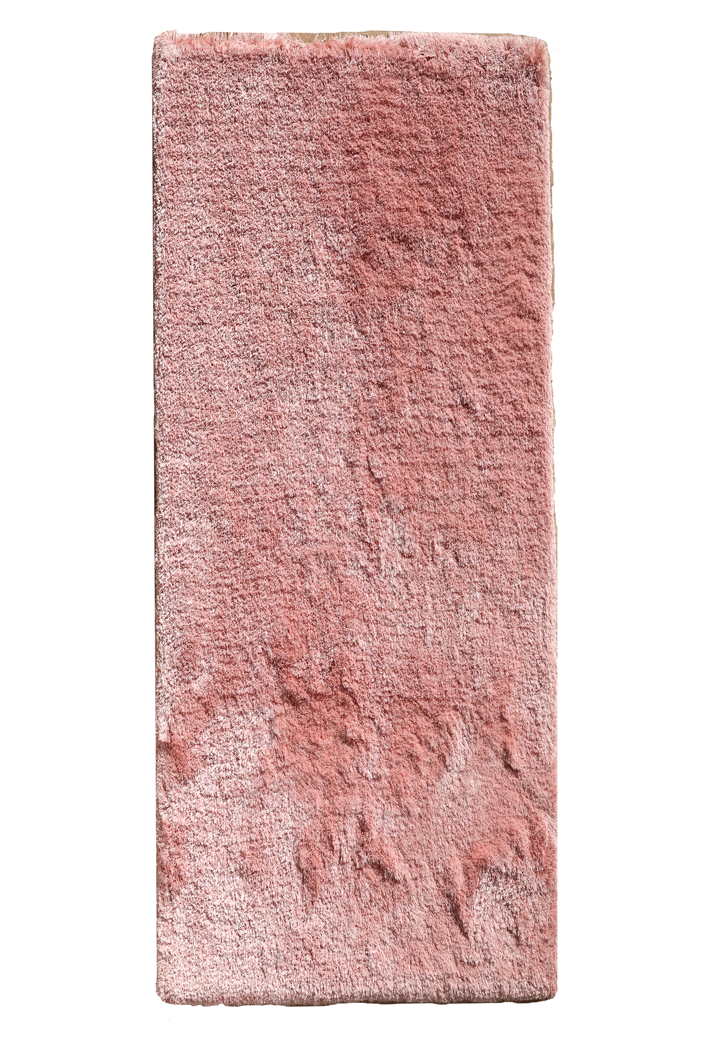 The RAMSHA HOME Modern Ultra Soft Pink Shaggy Carpet for Bedroom (SG 042) features a plush shaggy texture and is displayed against a white background.