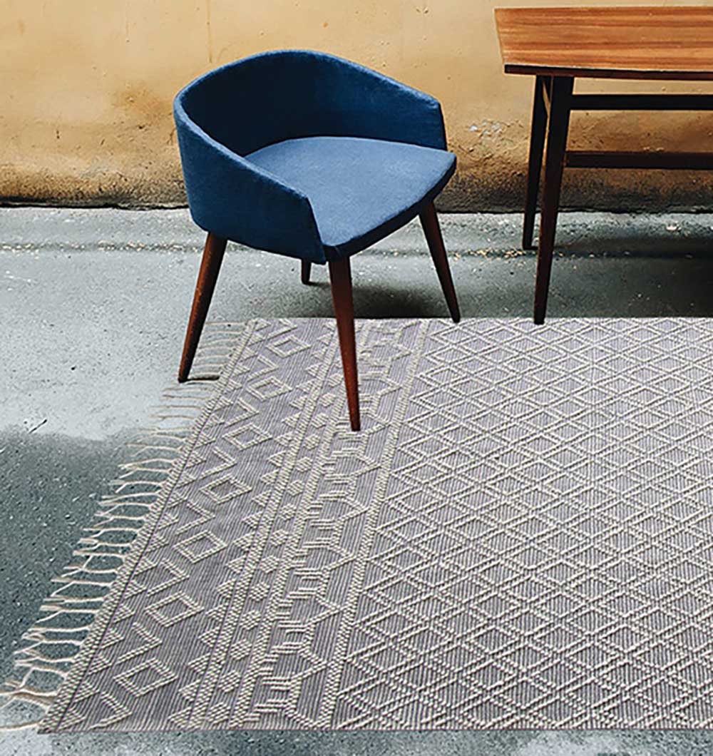 Wool & Cotton Woven Rug Area Rug SRN-004