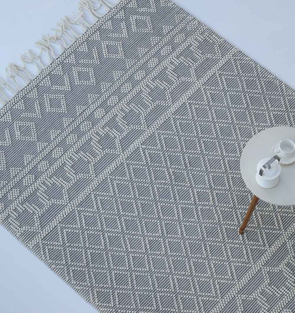 Wool & Cotton Woven Rug Area Rug SRN-004