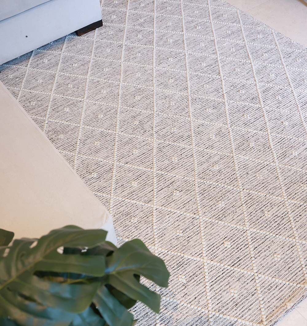 White Full Rug Natural & White Color Woven Rug, Floor Rug SRN-012 – Ramsha Home