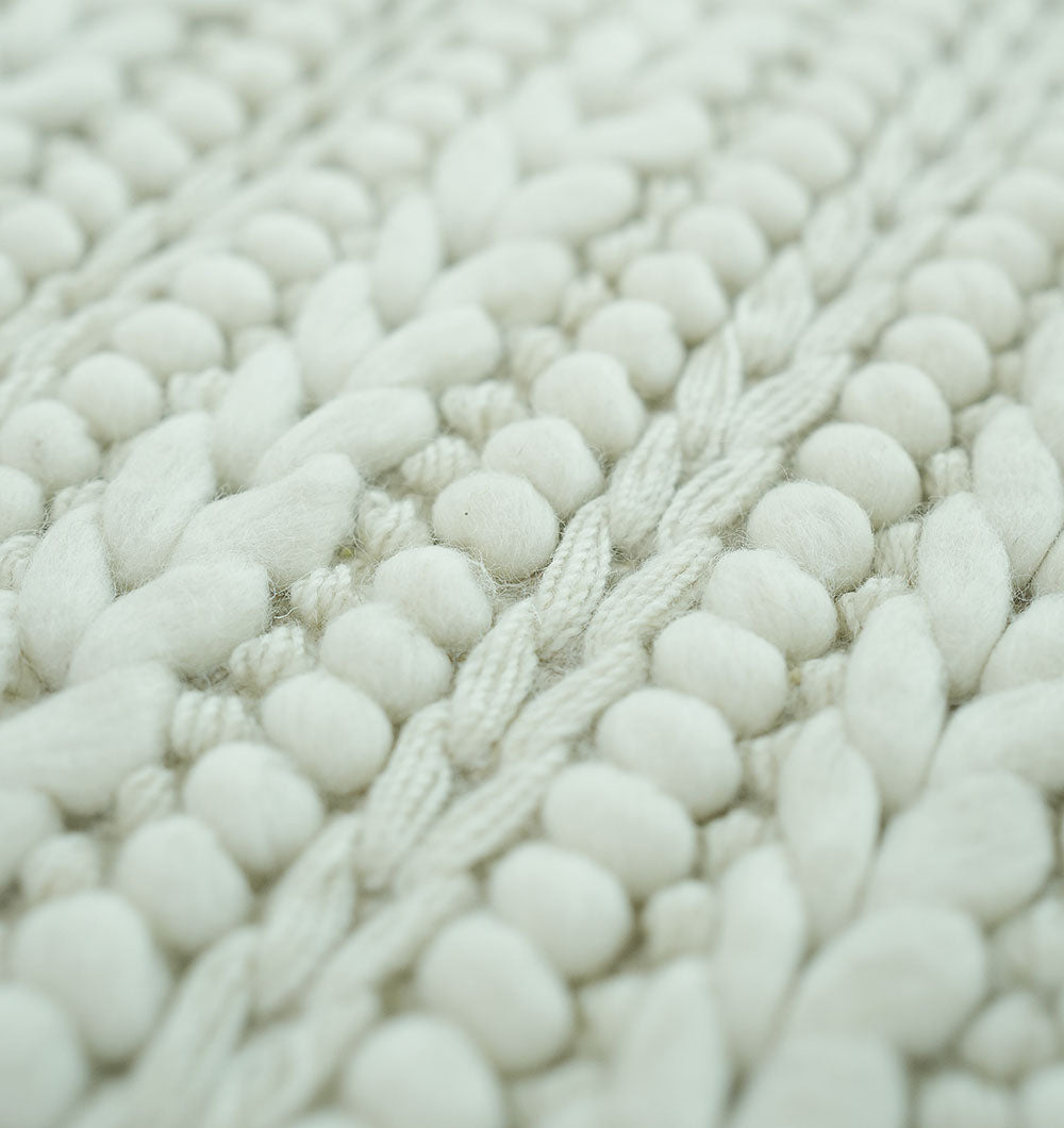 Natural White Woven Rug For Home Decore SRN-028