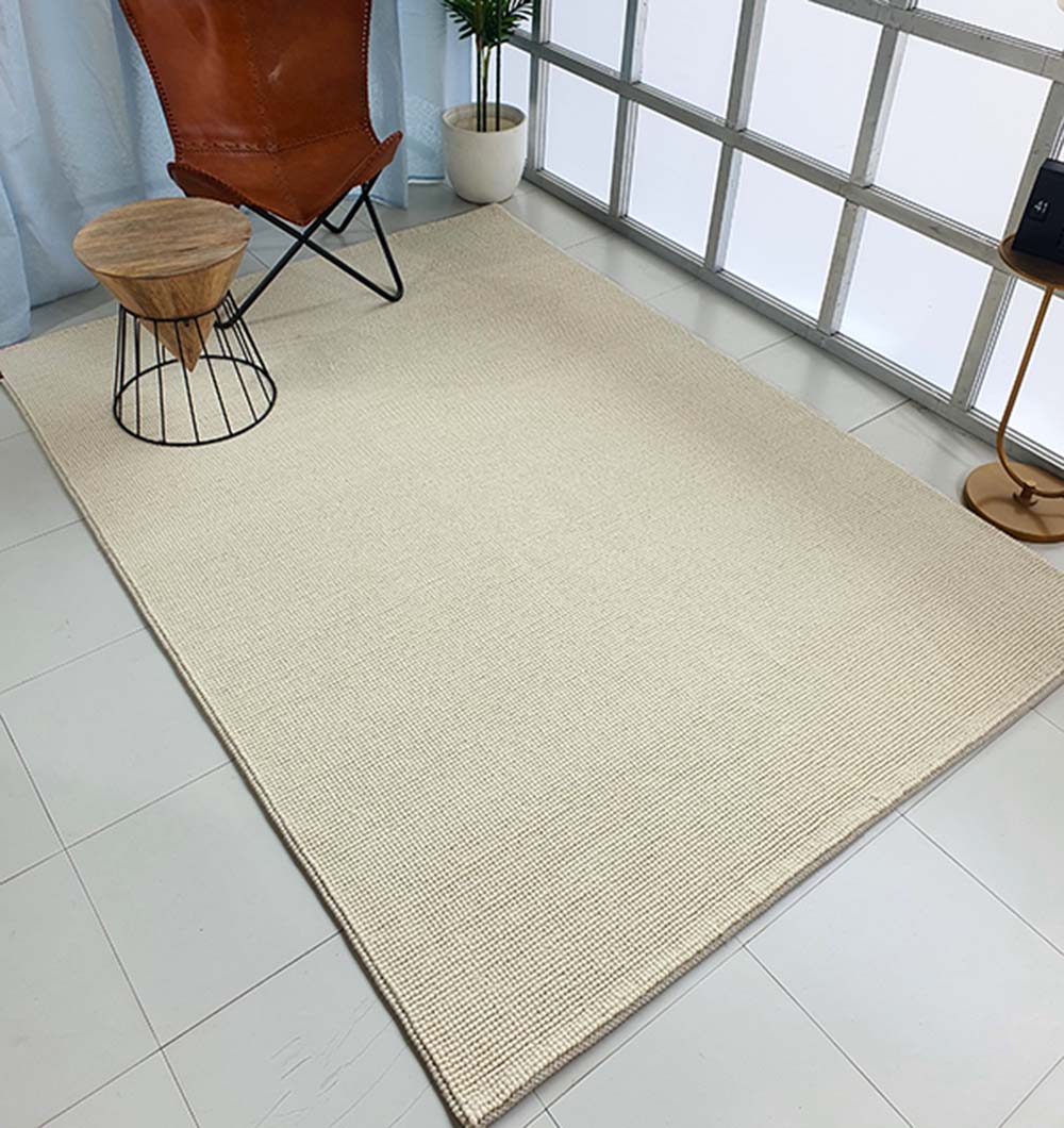Solid Loop Rug Solid Loop Pile Woven Rug For Home Decor SRN-032