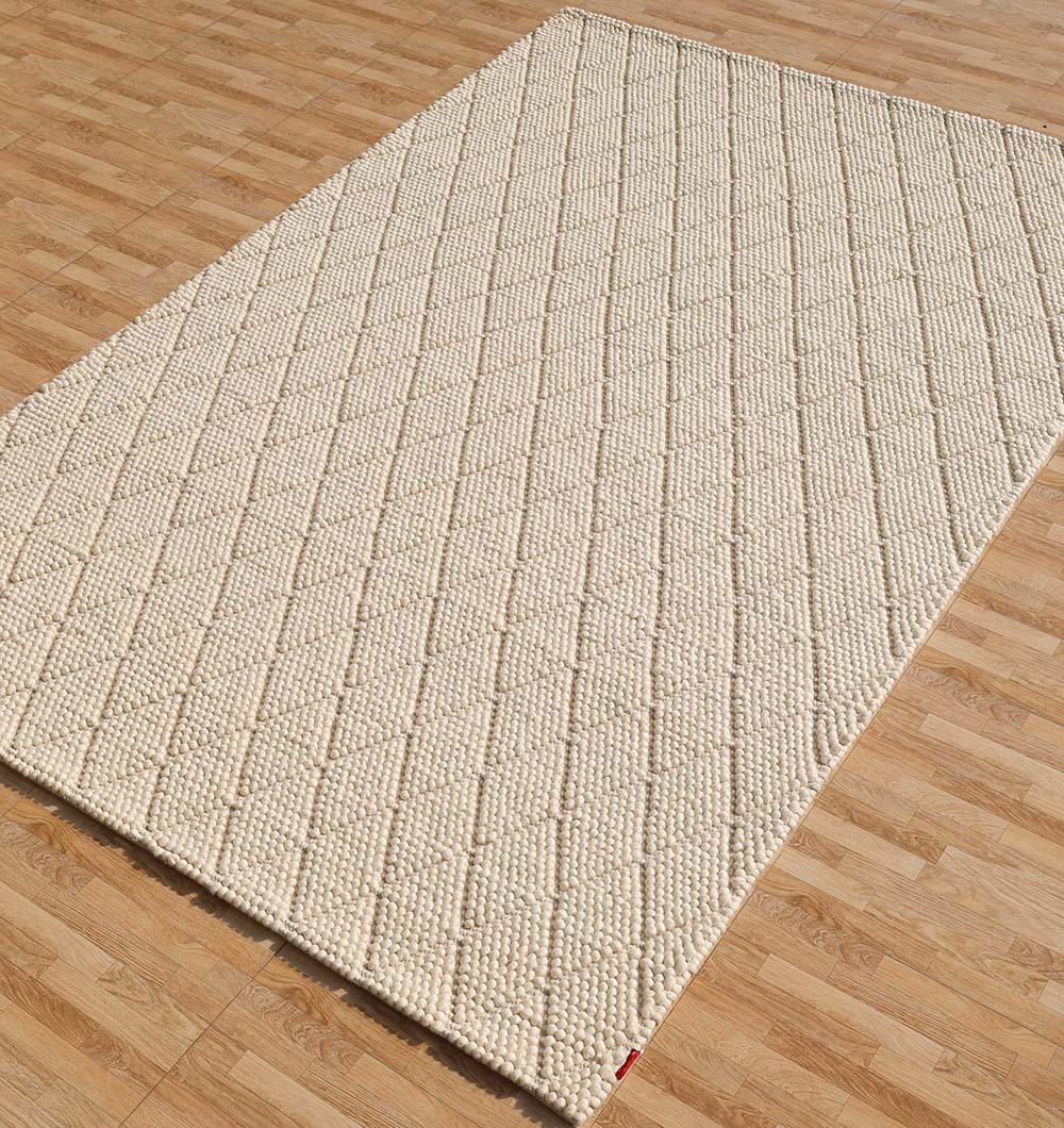 Clean, full-angle view of the rectangle rug showcasing its hand-loomed construction and lasting quality.