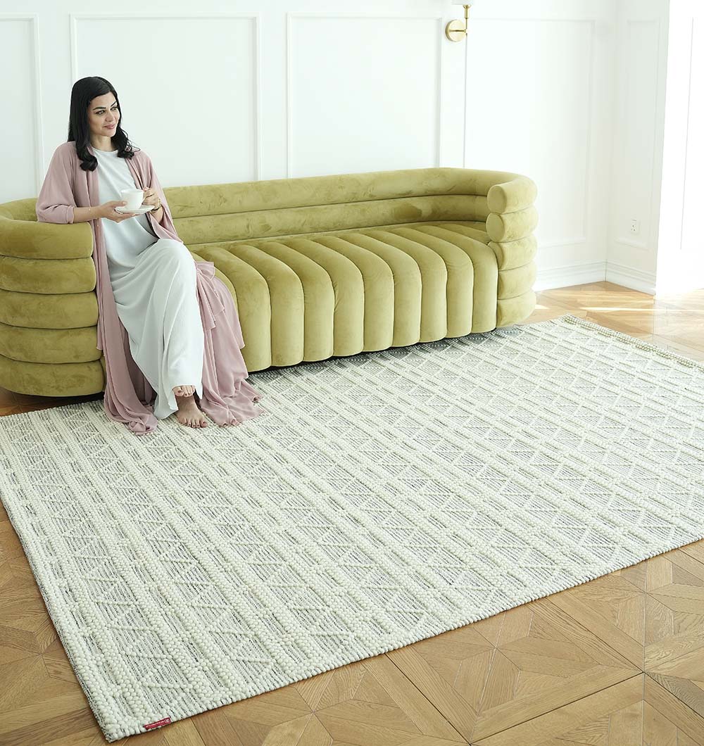 Wool Woven Rug Area Rug with Natural Color SRN-040