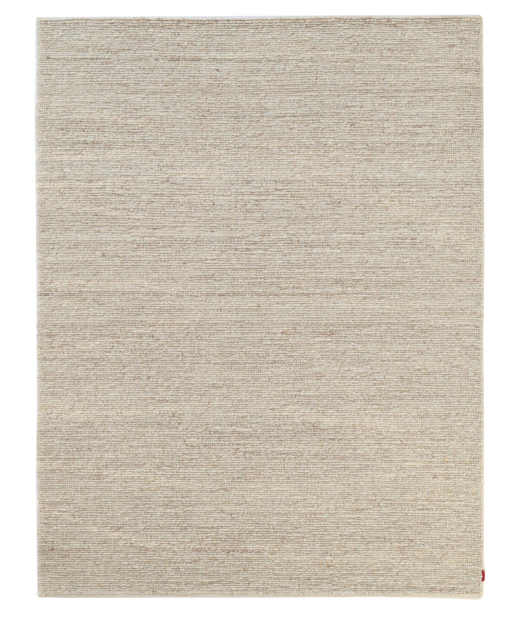 The RAMSHA HOME Earthy Blush Contemporary Flatweave Rug (SRN-044) is a rectangular, light beige handmade piece with a subtle textured pattern and a small red tag in one corner, displayed against a white background.