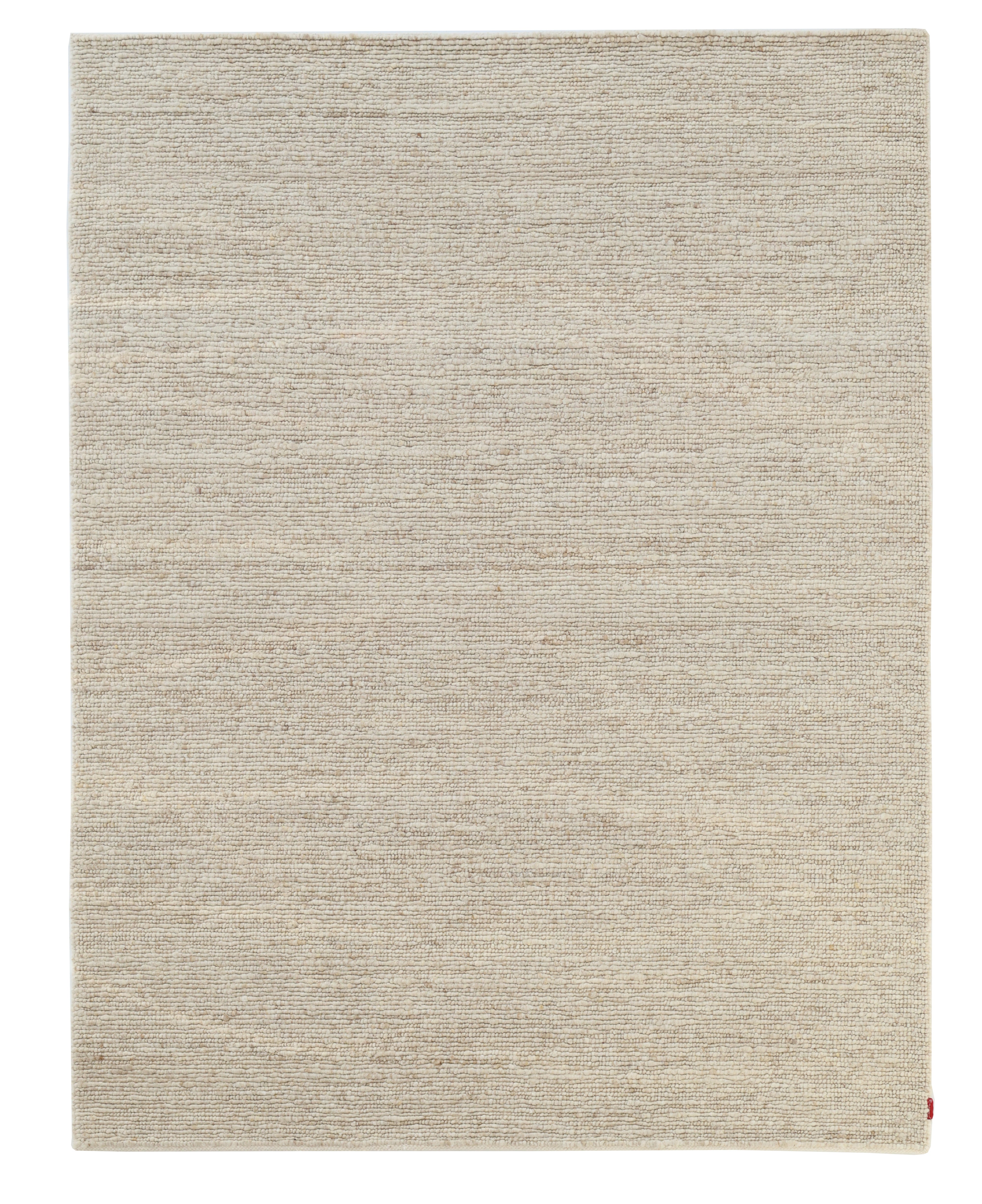The RAMSHA HOME Earthy Blush Contemporary Flatweave Rug (SRN-044) is a rectangular, light beige handmade piece with a subtle textured pattern and a small red tag in one corner, displayed against a white background.