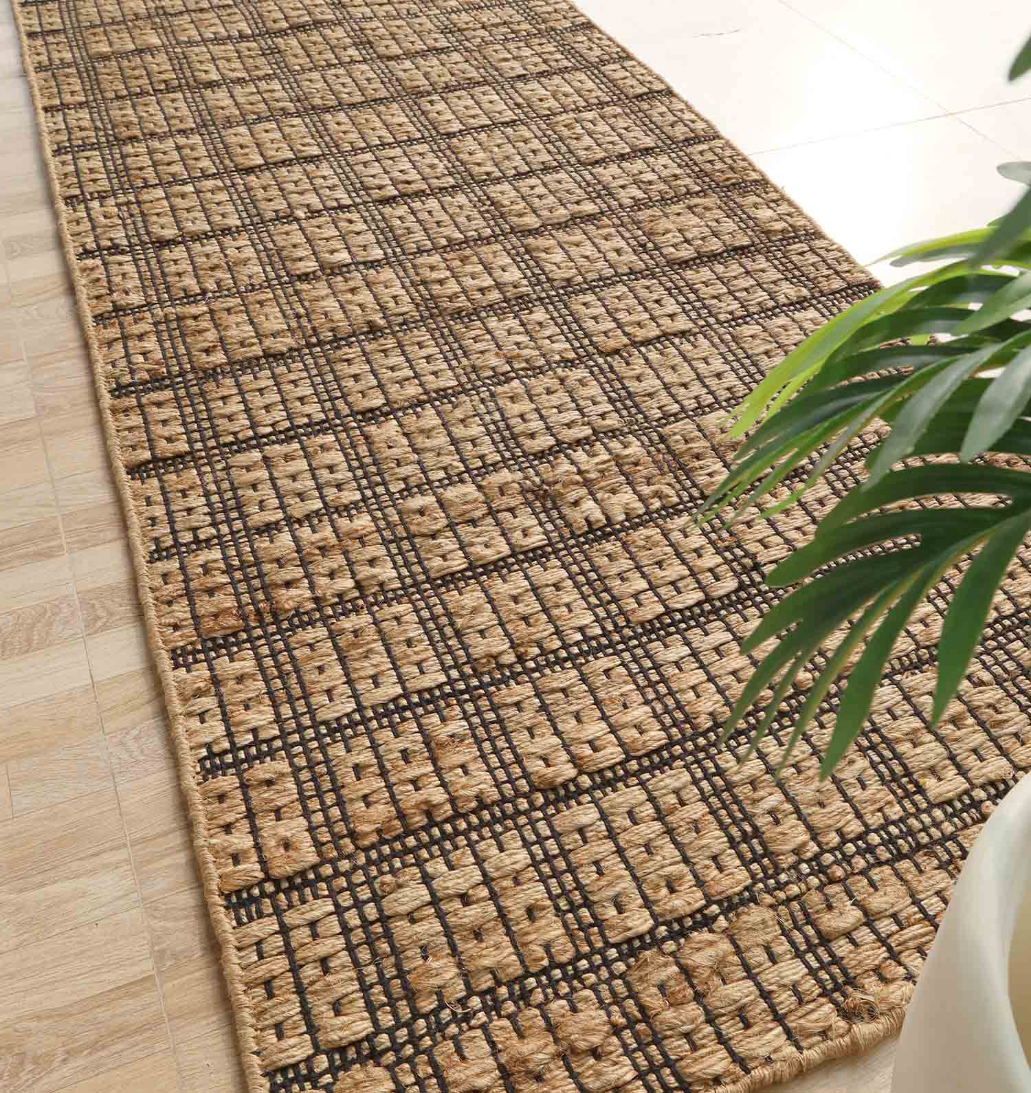 Rectangle natural fiber rug showcasing its lasting quality and ability to complement diverse décor styles.