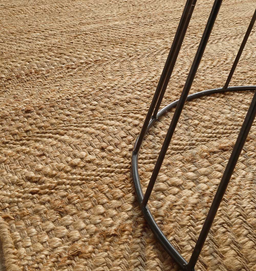 Close-up of the Jute texture where it meets home décor, showcasing the unique character of the material.