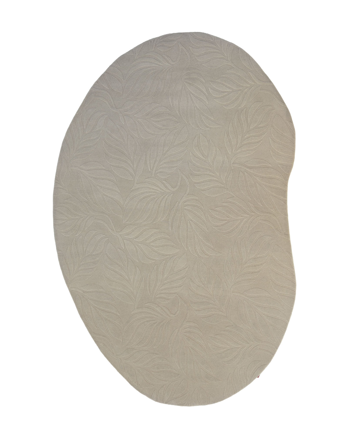 Premium Off-White Area Carpet - HTW 115 (200x300 cm) by RAMSHA HOME, featuring an irregular shape and a subtle leaf-patterned texture on the surface, shown against a white background.