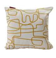 White And Yellow Zigzag Pattern Embroidery Cushion CS-265