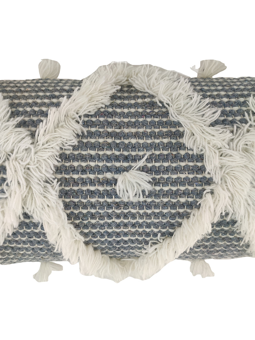 Boho Cotton & Wool Cushion With Tassels CS-217