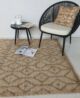 Natural jute color home decor jute and cotton woven rug SR 004 (250x350cm) by Ramsha Home