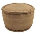 Natural Color Home Area Pouf for Drawing Room - PF 056 (50x50x30cm)