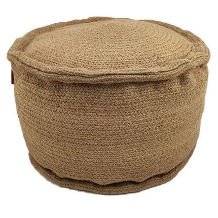 Natural Color Home Area Pouf for Drawing Room - PF 056 (50x50x30cm)