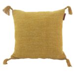 Yellow Color Cotton Cushion with Filler for Living Room, Bedroom - CS 133 (45x45cm)