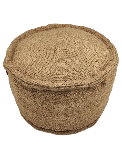 001-3-1.jpg Natural Color Home Area Pouf for Drawing Room - PF 056 (50x50x30cm) - الصورة 2
