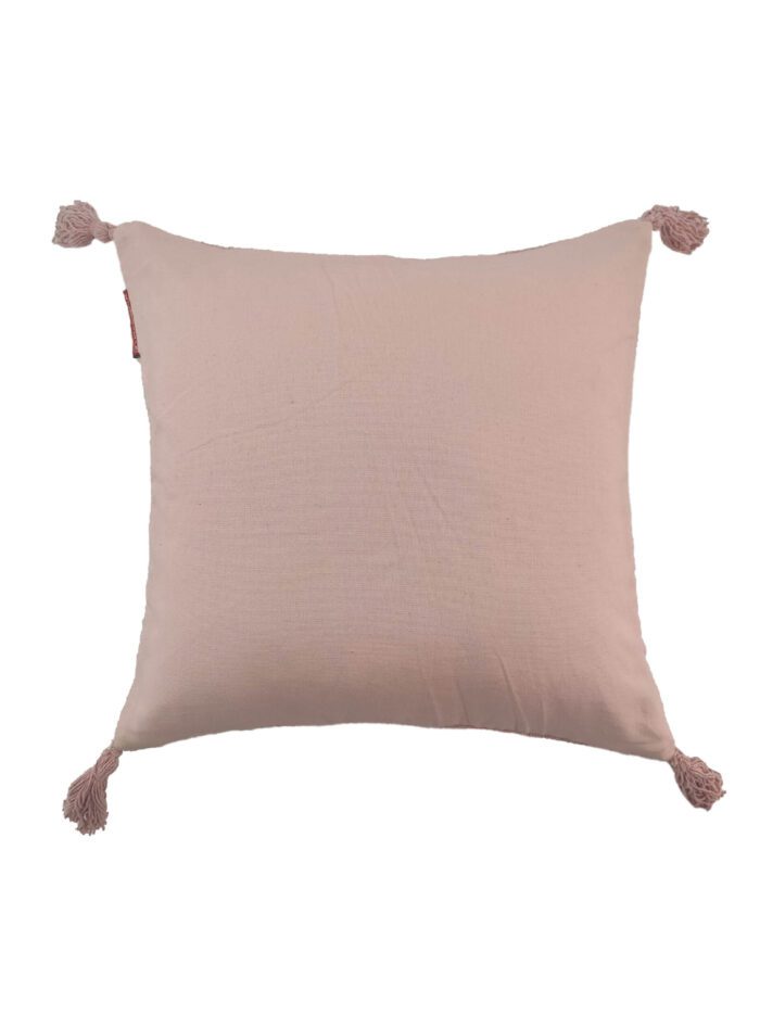 ⁦Pink Color Cotton Cushion with Filler for Living Room, Bedroom - CS 133 (45x45cm)⁩ - الصورة ⁦4⁩