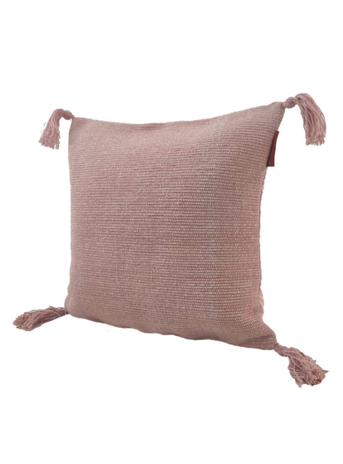 ⁦Pink Color Cotton Cushion with Filler for Living Room, Bedroom - CS 133 (45x45cm)⁩ - الصورة ⁦2⁩