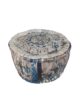 Multi Color Polyester Pouf with Leather Handle - PF 030 (50x50x30cm)