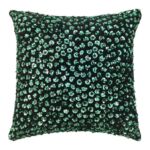 Black and Green Polyester Cushion Cover for Living Room and Playroom - CS 026 (40x40cm)