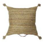 Natural Color Jute Cushion with Filler for Hallway, Bed, Couch - CS 134 (60x60cm)