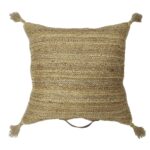 Natural Color Jute Cushion with Filler for Hallway, Bed, Couch - CS 134 (60x60cm)