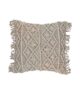 Cotton Macrame Cushion with Fringes for Home Decor - CS 041 (45x45cm)