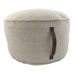 White Color Study Room Cotton Pouf - PF 053 (50x50x30cm)