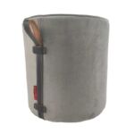 Grey Color Living Room Pouf with Handle - PF 023 (40x40x40cm)