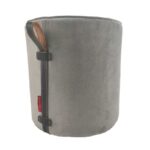 Grey Color Living Room Pouf with Handle - PF 023 (40x40x40cm)