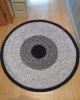 Luxurious Handmade White & Black Cotton Round Rug - BR 010 - Image 2