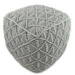 White Color Modern Living Room Area Pouf - PF 062 (40x40x40cm)