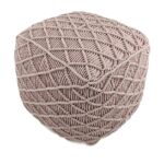 Pink Color Cotton Kids Room Pouf - PF 063 (40x40x40cm)